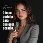 Gargantilha Feminina Cravejada "Fine" com Pedras Zircônia Retangulares 45,5cm em Cobre - Brilho Intenso e Estilo Luxuoso - Acompanha Bolsa de Veludo