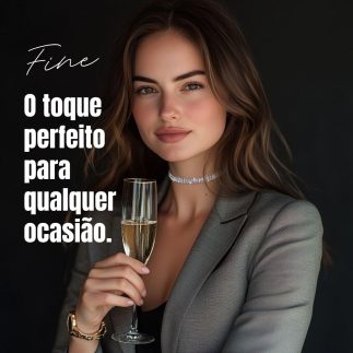 Gargantilha Feminina Cravejada "Fine" com Pedras Zircônia Retangulares 45,5cm em Cobre - Brilho Intenso e Estilo Luxuoso - Acompanha Bolsa de Veludo