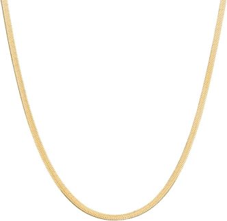 Gargantilha Feminino Laminada Dourada Aço Inox - 60cm 3mm