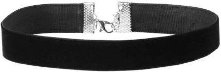 Gargantilha de veludo, joia gótica, ajustável, elegante, clássica, vintage, fita preta (1 cm)