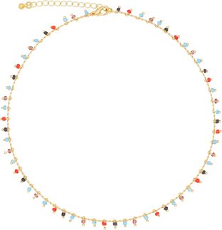 Gargantilha feminina boêmia colorida com contas – Ideal para joias modernas de verão na praia