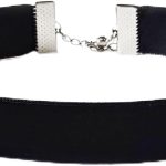 Gargantilha feminina de veludo preto - Conjunto de gargantilha gótica ajustável, acessórios de colar elegante clássico