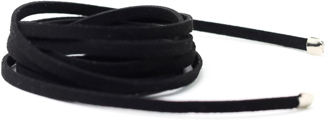 Gargantilha-gravatinha-de-amarrar-laco-cordao-de-Couro-Preto-sem.jpg Gargantilha gravatinha de amarrar laço cordão de Couro Preto sem Pingente com Ponteira Prateada
