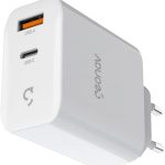 Geonav Carregador Universal SuperPower GaN Duo, 65W, 1 USB-A e 1 USB-C, tecnologias Quick Charge, Power Delivery, PPS*, CH65PDQC, Branco