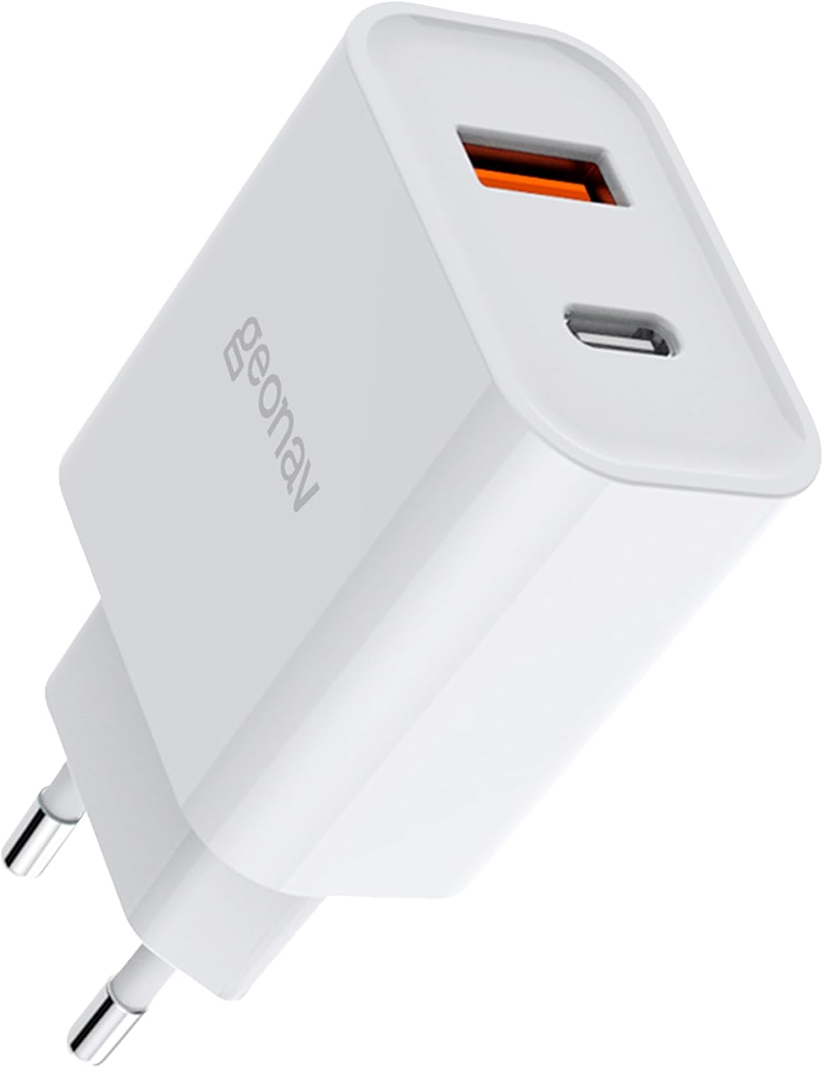 Geonav-Carregador-Universal-Ultra-Rapido-Duo-1-X-USB-C-Power.jpg Geonav Carregador Universal Ultra Rápido Duo, 1 X USB-C Power Delivery 20W, 1 X USB Quick Charge 18W, CH20PDQC, Branco