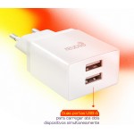 Geonav Carregador de Parede Universal 2.1A, 2 portas USB, 10W, Bivolt, ESACW2, Branco - Imagem 2