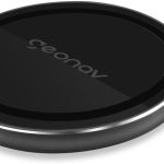 Geonav Carregador por Indução de mesa 10W, vidro, carregamento rápido, compatível com aparelhos Android e iPhones com padrão Qi, QI10WG, Preto
