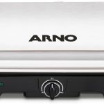 Grill Arno Dual Inox GNOX - Abertura 180°, Ajuste Altura e Controle de Temperatura, 110V
