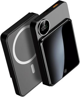 Gshield Carregador Portátil Wireless 10.000 mAh, Power Bank 18W Carregamento Rápido compatível com Magsafe, Magnético por Indução, TankSafe