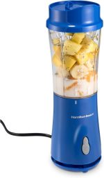 Hamilton Beach Liquidificador individual pessoal com tampa de viagem, azul (51132)
