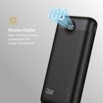 I2GO, Carregador Portátil (Power Bank) Ultra Rápido 20000mAh, Power Delivery 20W, 2 Saídas USB + 1 Saída/Entrada USB-C, Preto, i2GO PRO - Imagem 2