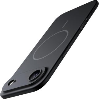 JETech Capa Magnética Fina para iPhone Air, Compatível com MagSafe, Case Minimalista Ultrafina com Acabamento Fosco e Proteção Total da Lente da Câmera (Preto)