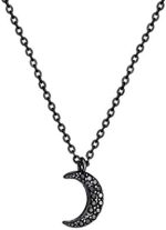 Kercisbeauty Colar de lua preta, chifre crescente, gargantilha simples, joia com pingente de lua Haf para mulheres e festas