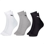 Kit 03 Pares Meia Cano Médio Puma Respirável Feminina