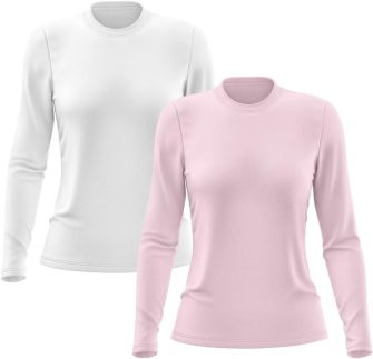 Kit 2 Camisetas Feminina Manga Longa Proteção Solar UV 50
