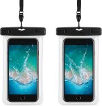 Kit 2 Capas à Prova d’Água para Celular Universal até 6.5” com Alça - Impermeável, Protege Seu Celular em Praia, Piscina, Chuva, Shows e Viagens