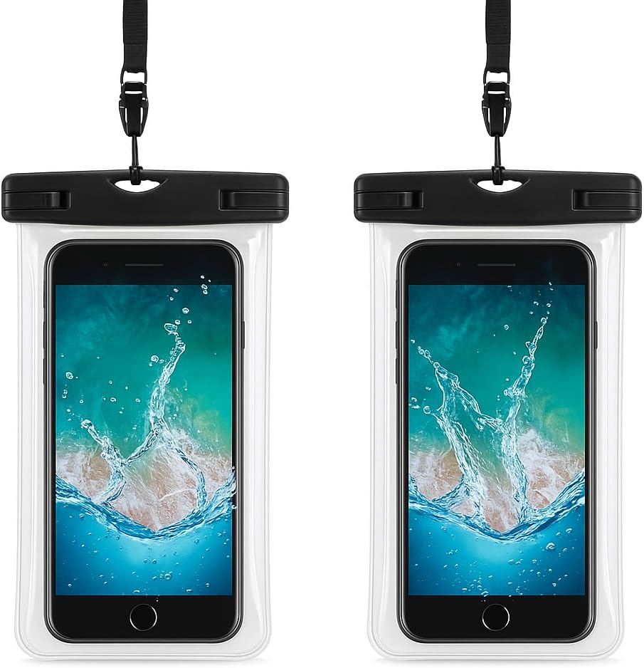 Kit-2-Capas-a-Prova-dAgua-para-Celular-Universal-ate.jpg Kit 2 Capas à Prova d’Água para Celular Universal até 6.5” com Alça - Impermeável, Protege Seu Celular em Praia, Piscina, Chuva, Shows e Viagens