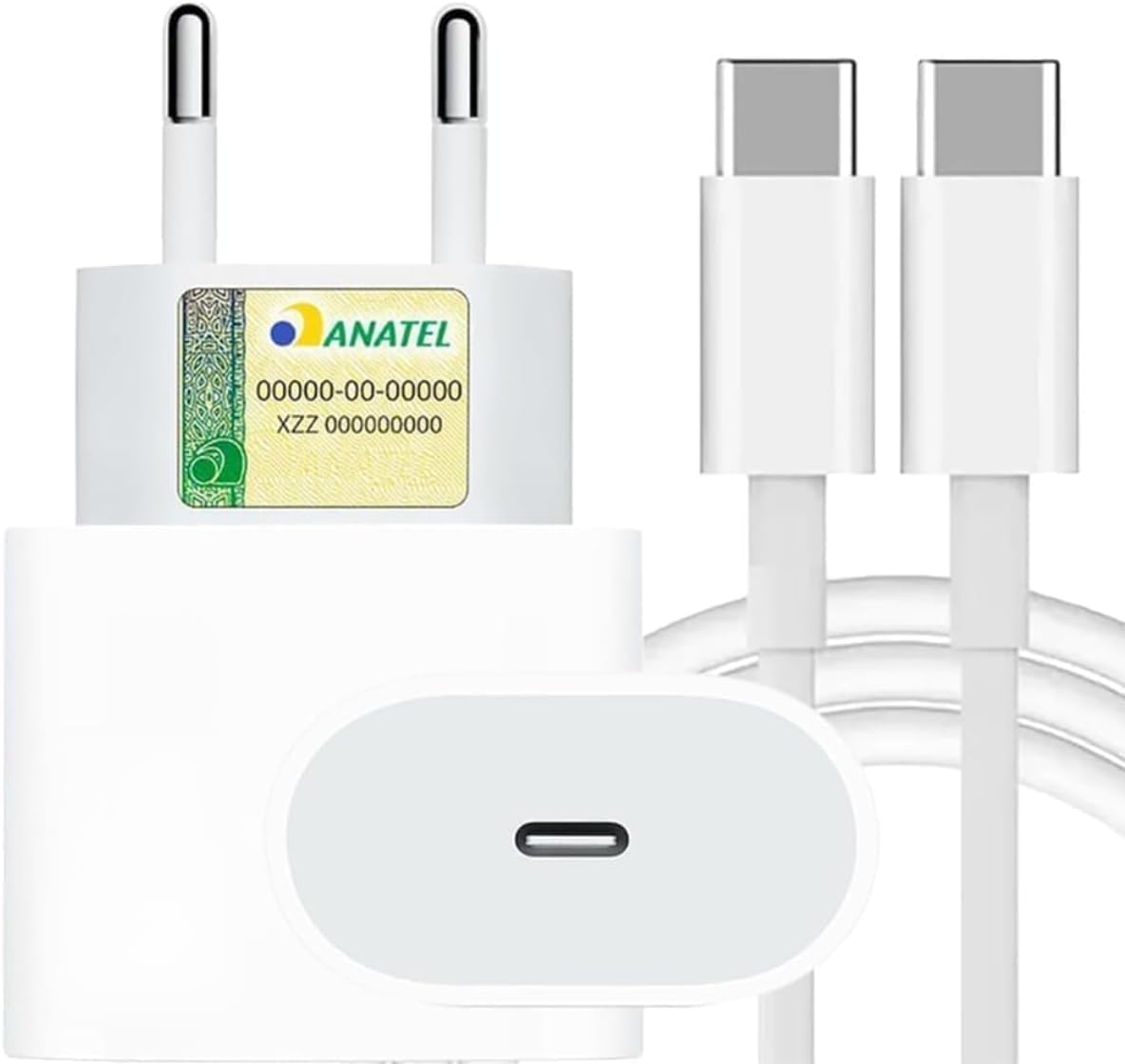 Kit-Carregador-Turbo-30W-Tipo-C-Cabo-USB-C-para-USB-C.jpg Kit Carregador Turbo 30W Tipo-C + Cabo USB-C para USB-C, compativel com Novo iPhone 16, 16 pro, 16 pro max, iPhone 15 pro max, iOS, Todos Dispositivos, Android Galaxy, Tablets, Notebooks, Tablets