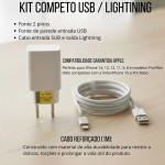 Kit Fonte e Cabo Carregador Super Turbo 30W para iPhone – Carga Rápida USB/Lightning – Alta Velocidade e Bivolt Compatível com iPhone 14 13 12 11 - Imagem 2