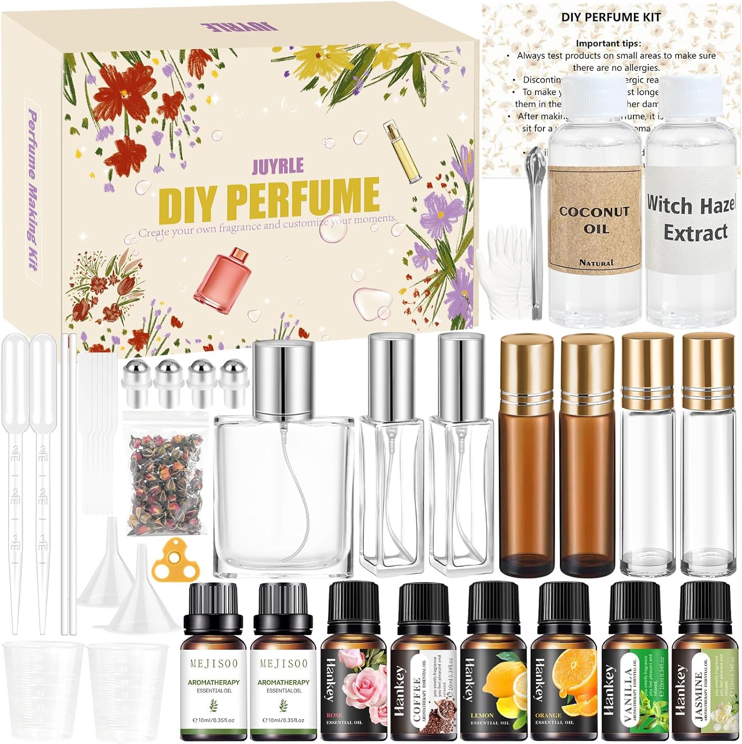 Kit-de-fabricacao-de-perfume-Kits-de-fabricacao-de.jpg Kit de fabricação de perfume - Kits de fabricação de perfume em rolo DIY para mulheres, faça seu próprio perfume com óleo essencial, garrafa, conjunto de fragrâncias de rolo, presentes de