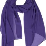 KorhLeoh Lenço feminino leve de chiffon, respirável, cor sólida, longo, moderno, cachecóis à prova de sol