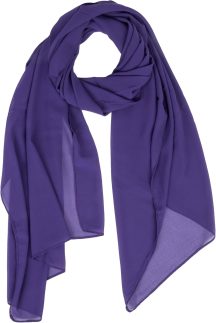 KorhLeoh Lenço feminino leve de chiffon, respirável, cor sólida, longo, moderno, cachecóis à prova de sol