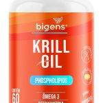 Krill Oil Phospholipids, Ômega 3, Astaxantina, Fosfolipídeos, 60 cápsulas, Bigens (Unidade)