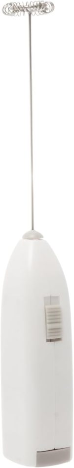 LYOR - Mini Mixer Misturador Elétrico para Bebidas - Inox e Plástico Branco - Eficiente e Compacto para Batidas e Misturas Rápidas