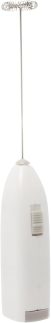 LYOR - Mini Mixer Misturador Elétrico para Bebidas - Inox e Plástico Branco - Eficiente e Compacto para Batidas e Misturas Rápidas