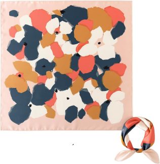 Lenço Feminino Premium 70x70cm – Poliéster com Toque de Cetim | Cachecol Quadrado Versátil para Pescoço, Cabelo, Bolsa e Acessórios de Moda