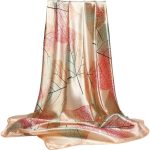 Lenço de Cetim Primavera Moldelos Variados 90x90