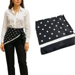 Lenço de Seda Cetim Feminino Estampado Poá Vintage | Acessório para Cintura, Pescoço, Cabelo e Bolsa | Toque Macio e Acetinado (VARIAÇÃO DE COR)