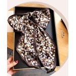 Lenço de cabeça de seda para cabelo feminino acessórios de moda bolsa de cetim lenços para bolsas sedosos longos - Imagem 2