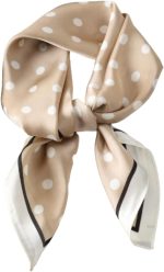 Lenço feminino cetim toque de seda, lenço estampa poá bolinhas vintage, lenço quadrado 70x70cm, lenço elegante, sofisticado e versátil para cabelo pescoço bolsa, echarpe feminina, scarf luxo