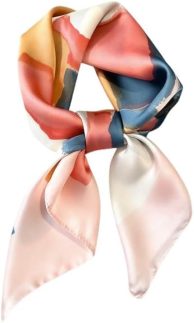Lenço feminino leve de cetim de seda - bandana multiuso para cabelo, envoltório de pescoço e acessório de bolsa de mão (ideal para dormir)