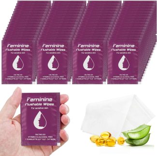 Lenços femininos embrulhados individualmente, lenços laváveis para viagem, lenços de viagem para mulheres, lenços umedecidos de cuidados femininos para viagem, lenços vaginais para adultos, meninas e