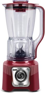 Liquidificador Arno Power Max 2200W XXL LN86, Carmim, com 6 Lâminas Powelix Pro, Copo de 2.25L, Tecnologia Autolock Anti Vazamento e Limpeza Fácil, 110V