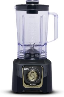 Liquidificador Arno Powermax Autolock 1400W LN82, Cinza Chumbo, com 6 Lâminas Powelix Pro, Tecnologia Anti Vazamento, Comfort Control e Limpeza Fácil, 110V