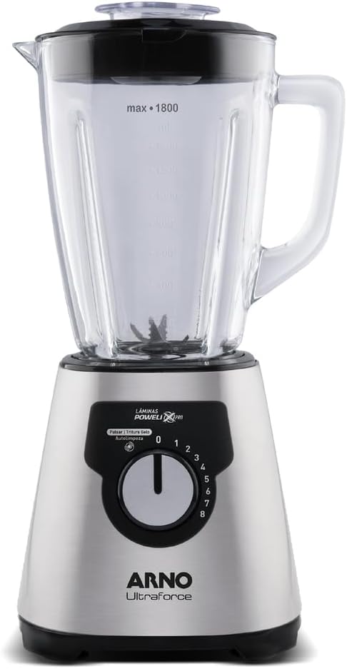 Liquidificador-Arno-Ultraforce-1400W-LN92-Inox-com-6-Laminas-Powelix.jpg Liquidificador Arno Ultraforce 1400W LN92, Inox, com 6 Lâminas Powelix Pro, Jarra de Vidro de 2.2L, Resistente a Choque Térmico e Tecnologia Limpa Fácil, 110V