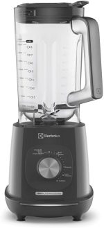 Liquidificador Electrolux 1500W 3,2L Pulsar 3 em 1 15receitas pre-programadas Efficient com TriForce 15 Velocidades Cinza EBL1500 220v