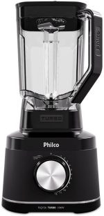 Liquidificador Philco 1500W 12 velocidades 3,1L Facas com 6 Lâminas PLQ15A 220W