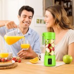 Liquidificador Portátil 420ml Mini Mixer Recarregável USB – Coqueteleira Elétrica 6 Lâminas, Sem Fio, Garrafa Squeeze com Tampa – Para Suco, Vitaminas e Coquetéis (Verde) - Imagem 2