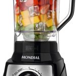 MONDIAL Liquidificador Turbo, Preto/Inox, 1200W, 220V - L-1200 BI