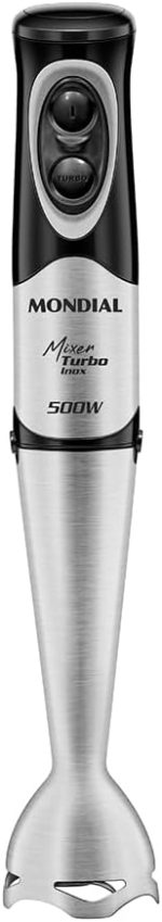 MONDIAL Mixer Turbo Inox, Preto/Inox, 500W, 110V - M-16-BI