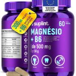 Magnésio Dimalato 300 mg com Vitamina B6 – Suplemento Vitamínico Vegano | Sem Glúten e Sem OGM – 60 Cápsulas