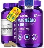 Magnésio Dimalato 300 mg com Vitamina B6 – Suplemento Vitamínico Vegano | Sem Glúten e Sem OGM – 60 Cápsulas