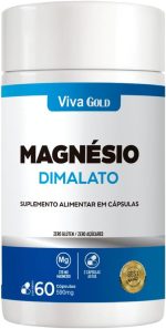 Magnésio Dimalato 590mg – 60 Cápsulas Suplemento com Alta Absorção