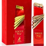 Maison Alhambra Vogue Rouge Eau de Parfum Spray 100 ml – Perfumes árabes de longa duração para mulheres, aroma frutado, floral e quente, perfume feminino premium com notas de almíscar, âmbar e