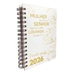Minha Agenda com Deus 2026 Feminina | Agenda Cristã com Mensagens Bíblicas Diárias | Um Dia por Página | Capa Dura Provérbios 31:30 | Planeje Seu Ano com Fé, Propósito e Organização