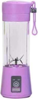 Mini Liquidificador Garrafa Portátil Mixer Juice Para Shake USB Recarregável 6 Lâminas Cup Coqueteleira Eletrica Sem Fio Frutas Whey Suco Academia Premium Marca LC Pagotti (ROXO)